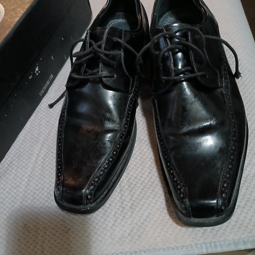 Stacy Adams Classic Black Leather Oxfords